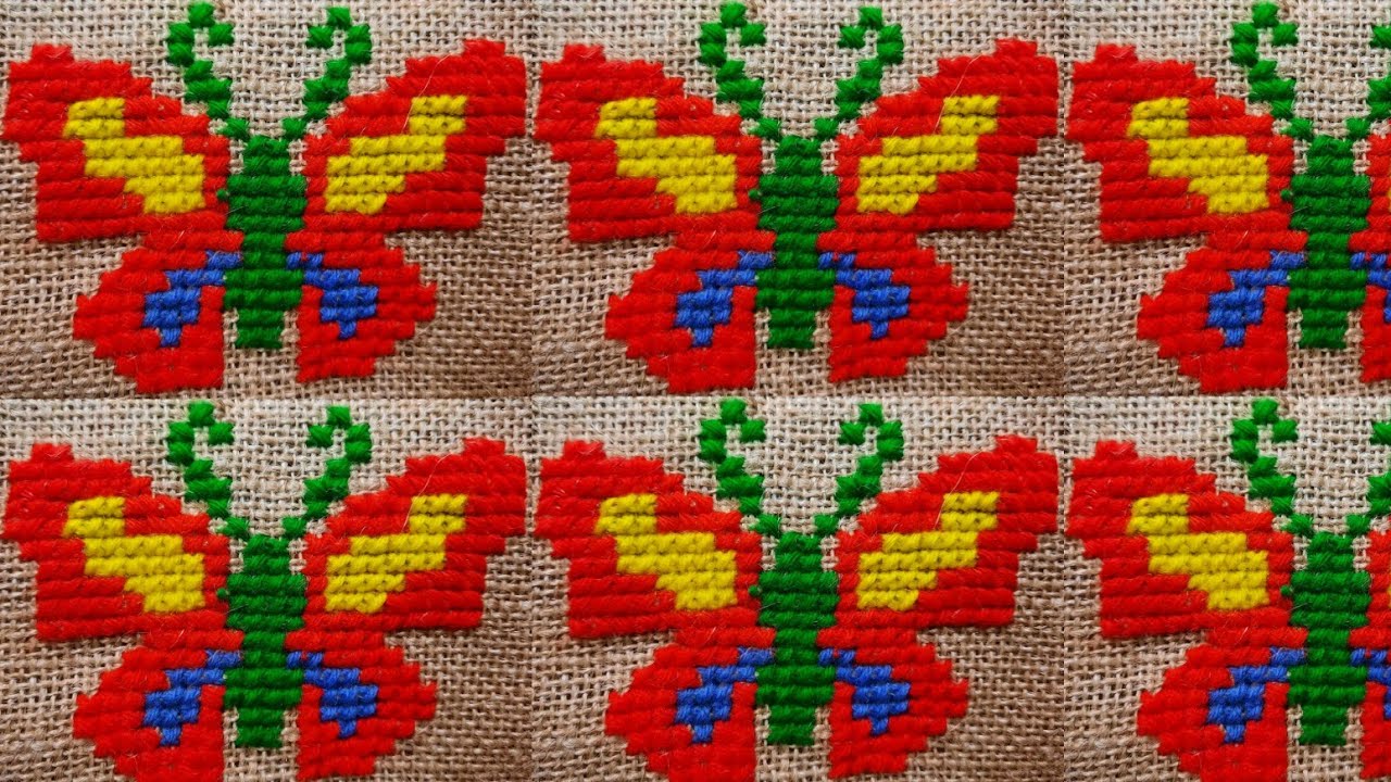 আসনে প্রজাপতি 🦋 নকশা।Ason Selai design| Cross Stitch Butterfly 🦋 | Dusuti design