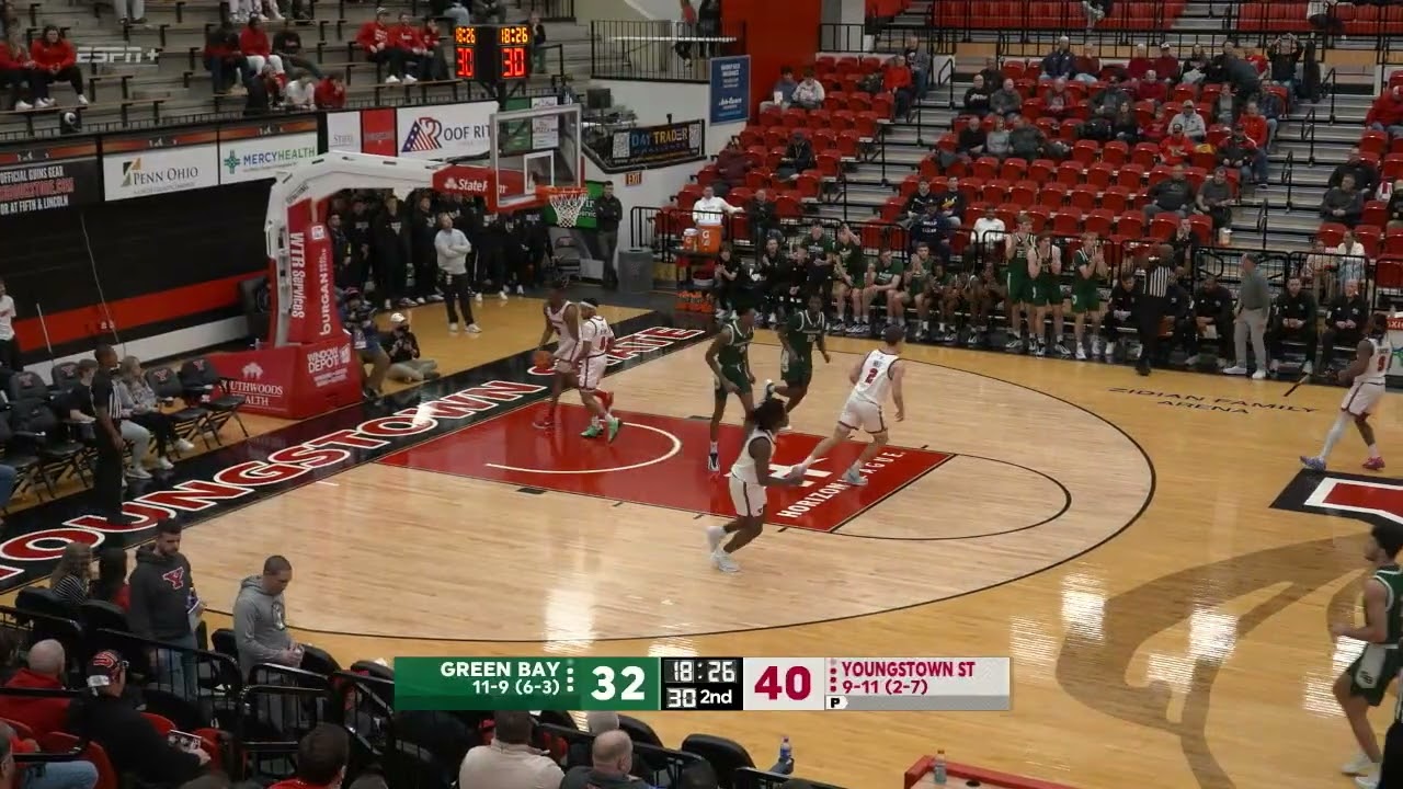 Highlights from the YSU Men's basketball game vs Green Bay | January 22, 2026