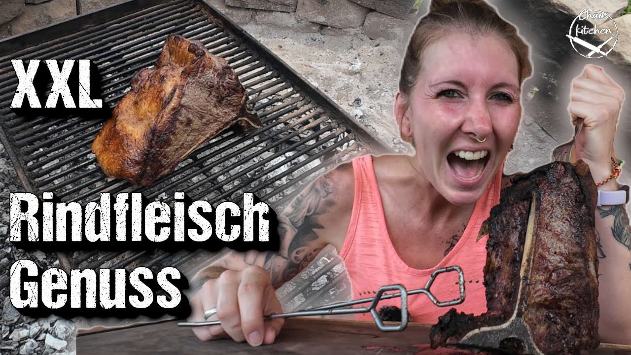 Rinderkotelett XXL Fleischgenuss über Feuer plus Hammer Grillbrot