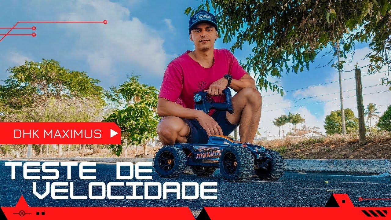 Teste de Velocidade | DHK MAXIMUS MONSTER TRUCK 4WD