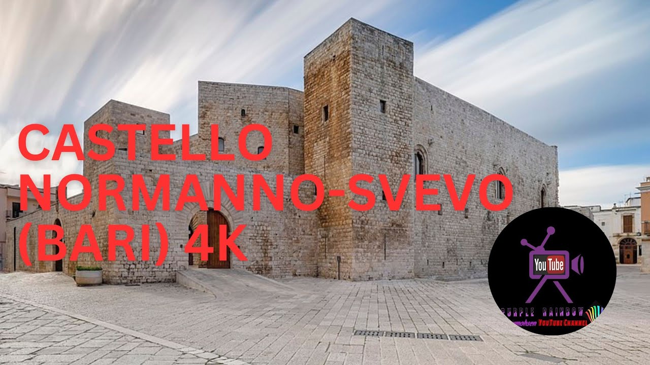 The&nbsp;Castello Svevo&nbsp;or&nbsp;Swabian Castle&nbsp;(Italian:&nbsp;Castello normanno-svevo), Bari, Italy, Purple Rainbow