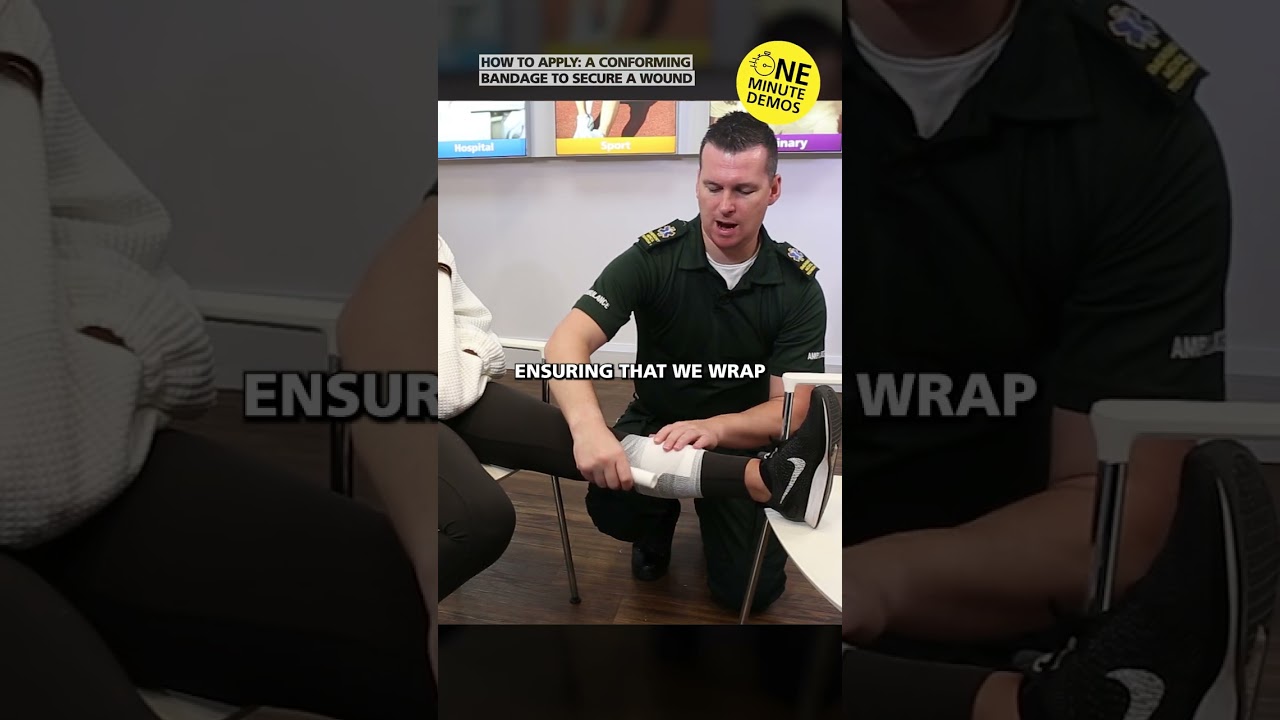 How to Apply a Conforming Bandage to Secure a Wound | One Minute Demos | YouTube Shorts