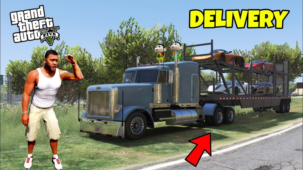 GTA 5 : FRANKLIN DELIVERING BILLIONAIRE SUPERCARS 😯 WITH SHINCHAN AND PINCHAN