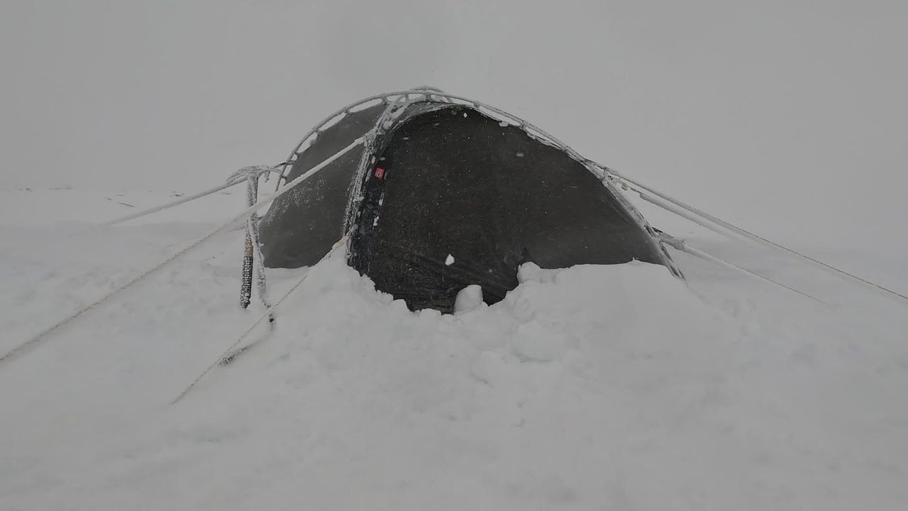 Camping in a Scottish winter up Lochnagar in the Nortent Vern 1.
