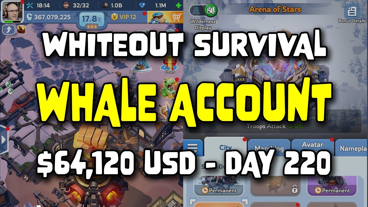 WOS Whale Account - $64,120 USD - Day 220 - SvS Prep P2 - T11 Helios
