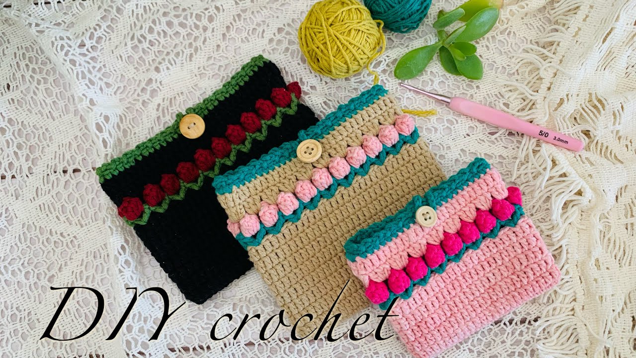 How to crochet / crochet bag/crochet pouch /สอนถักโครเชต์กระเป๋า