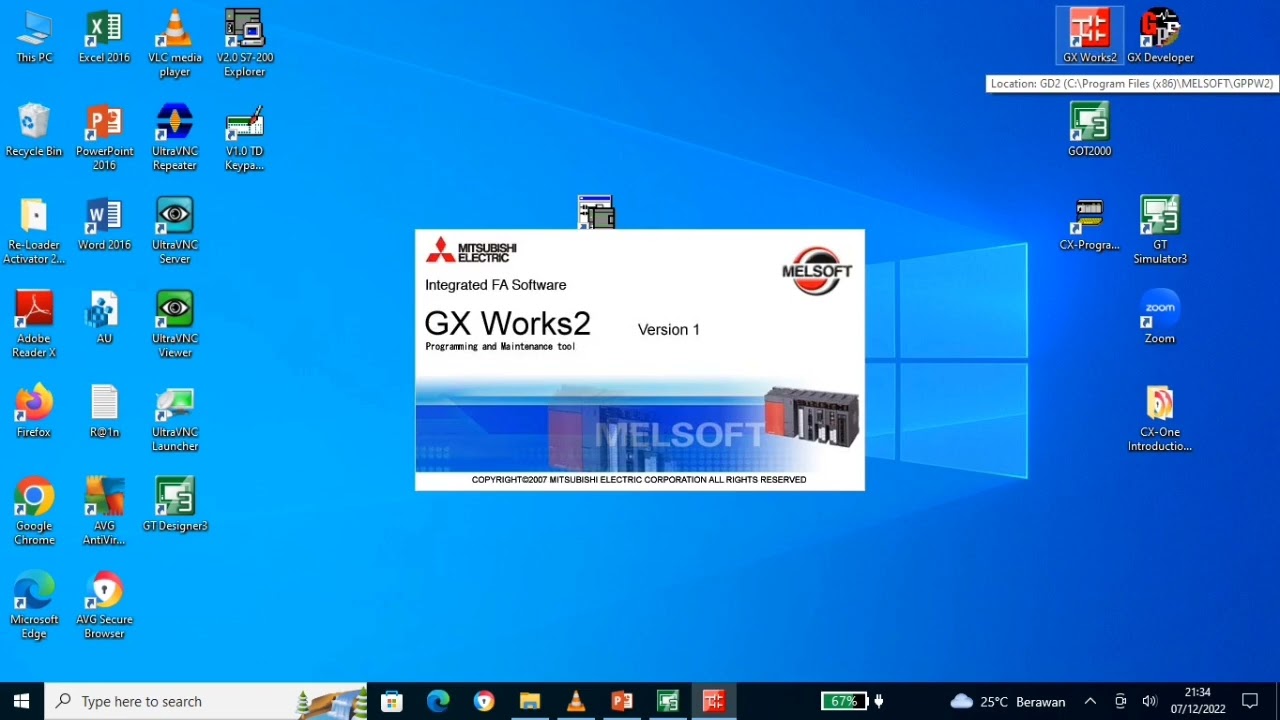 Simulasi HMI GT Designer dan GX Works2