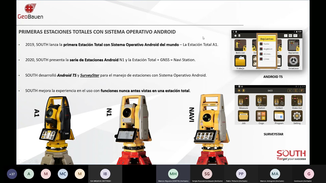 GEOBAUEN + SOUTH   WEBINAR ESTACIONES TOTALES ANDROID