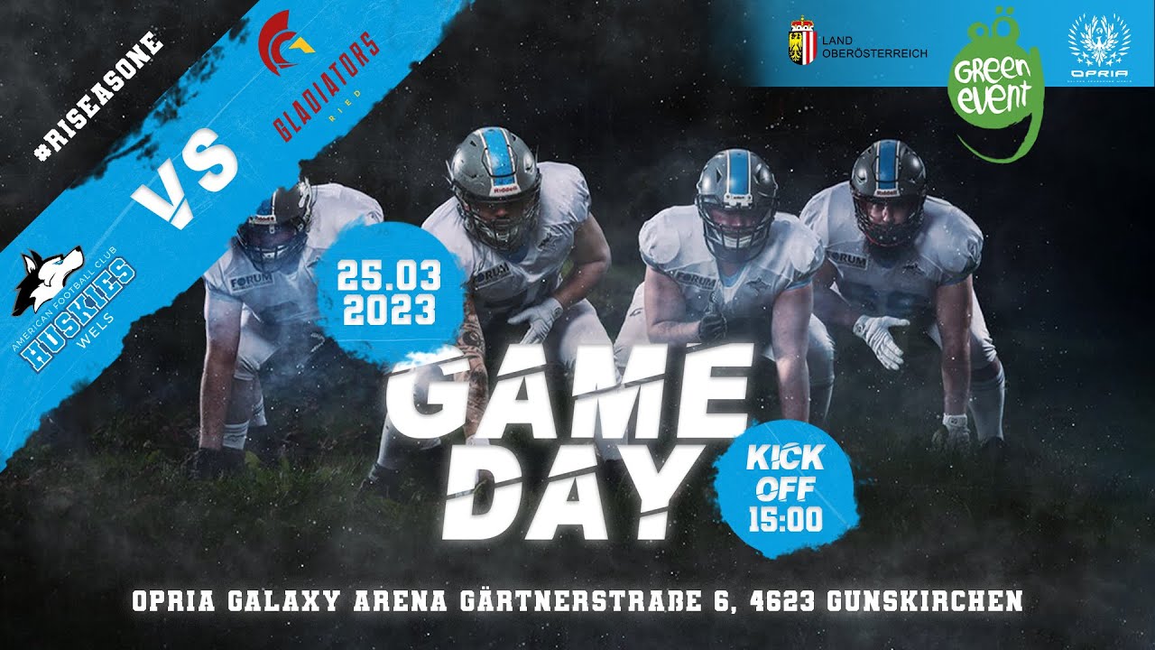 AFL DIV II - HUSKIES Wels vs. GLADIATORS Ried || Powered by WT1