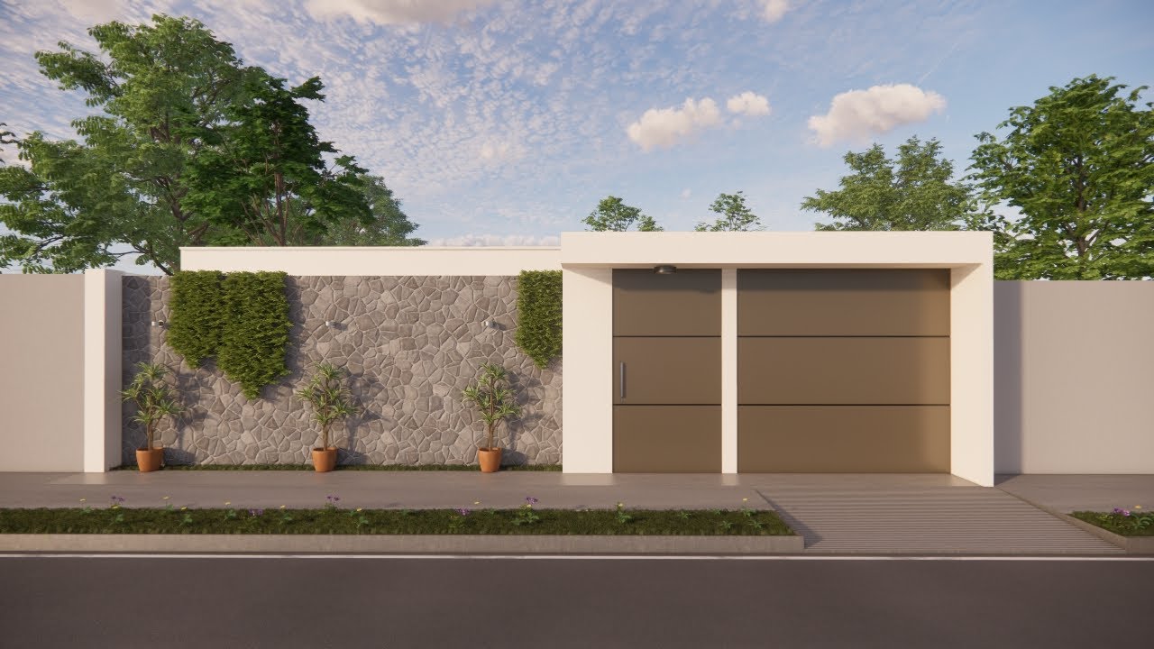 CASA MINIMALISTA EN TERRENO DE 12 X 25 CON 3 RECAMARAS Y PISCINA