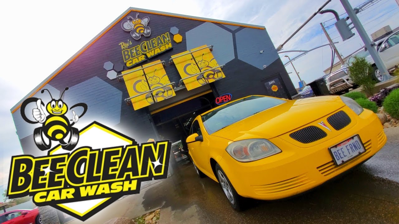 WASHING THE BEE at the BEE CLEAN CAR WASH !!