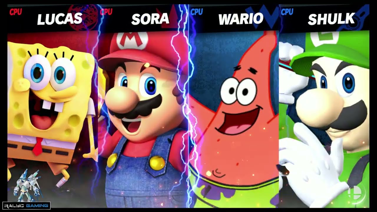 Mega Battle: SpongeBob & Mario vs Patrick & Luigi