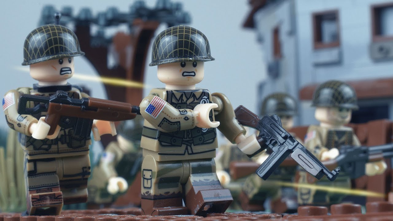 Lego WW2 D-Day - Battle of Carentan stop motion