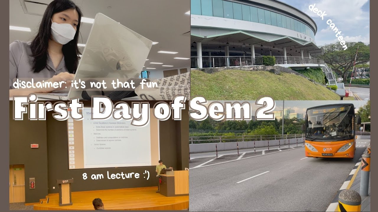 NUS Vlog #6: usual lectures and studying, empty library (rare sight), deck canteen, badminton