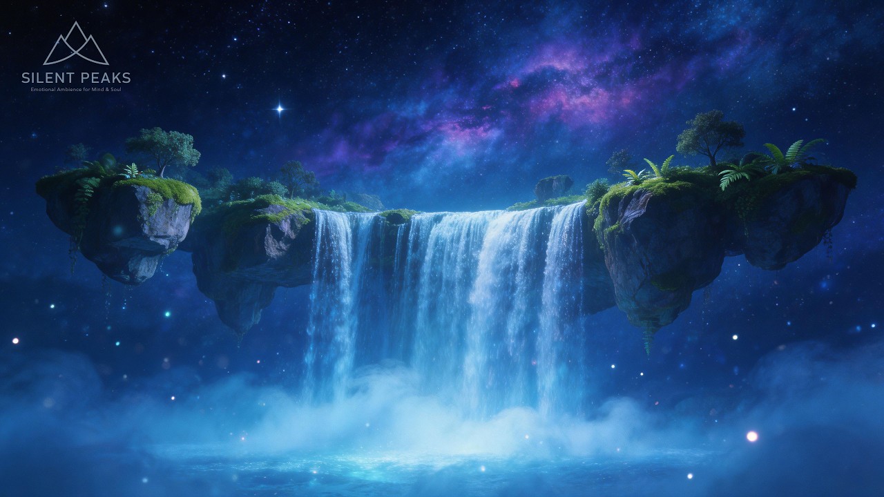 Deep Sleep 🌌 | Floating Waterfall Island – Hypnotic Drone for Deep Rest (1 Hour)