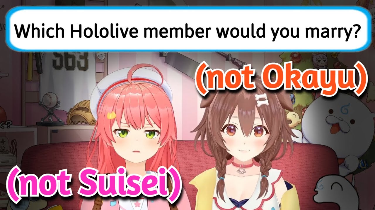 Korone and Miko's answer to which Hololive member they'd marry will shock you (probably, idk)
