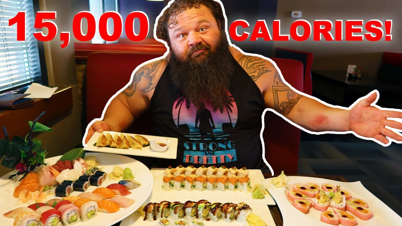 Strongman Eats 15,000 Calories Of Sushi!