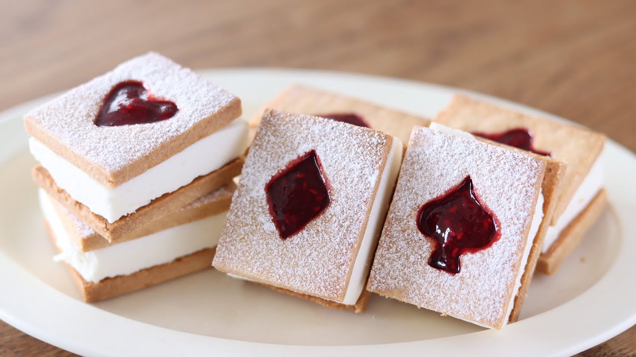 レアチーズケーキ・クッキーサンドの作り方＆ラッピングあり バレンタインに♠