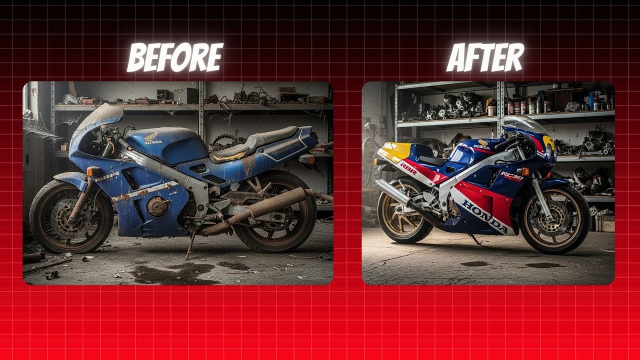 Destroyed Honda Bike Reborn 😱 | Before vs After #automobile #restoration #asmrrestoration