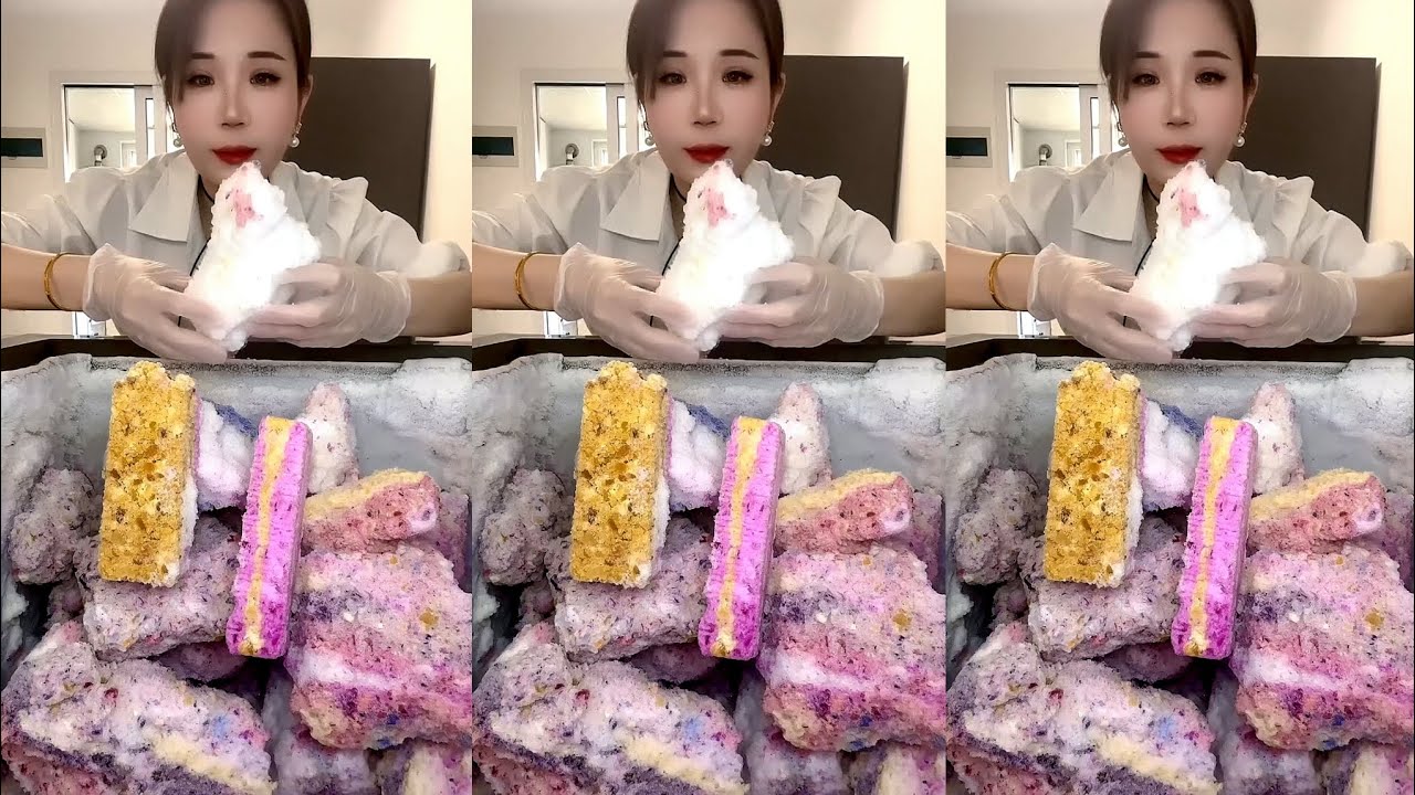 ASMR FREEZER WHITE ICE EATING YY