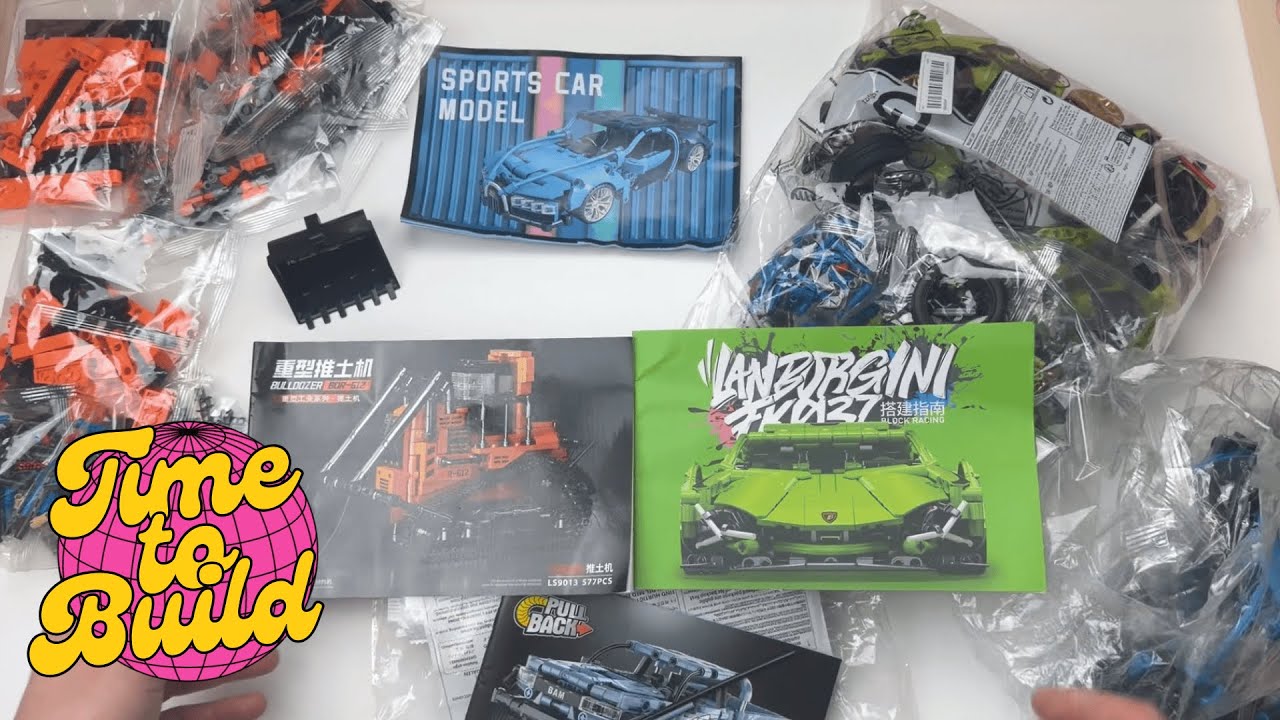 Unpacking 6 bricks sets from Temu. #lego #legoalternatives #temu #legotechnic