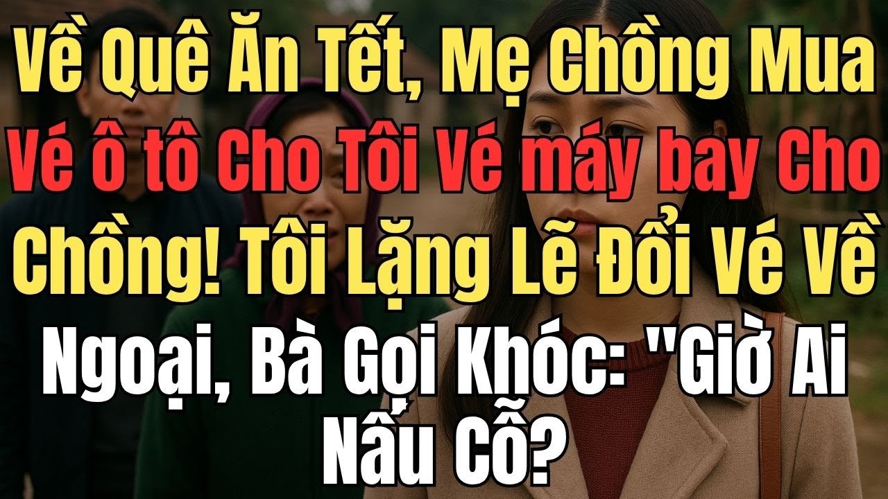 Về Quê Ăn Tết, Mẹ Chồng Mua Vé ô tô Cho Tôi – Vé máy bay Cho Chồng! Tôi Lặng Lẽ Đổi Vé Về Ngoại
