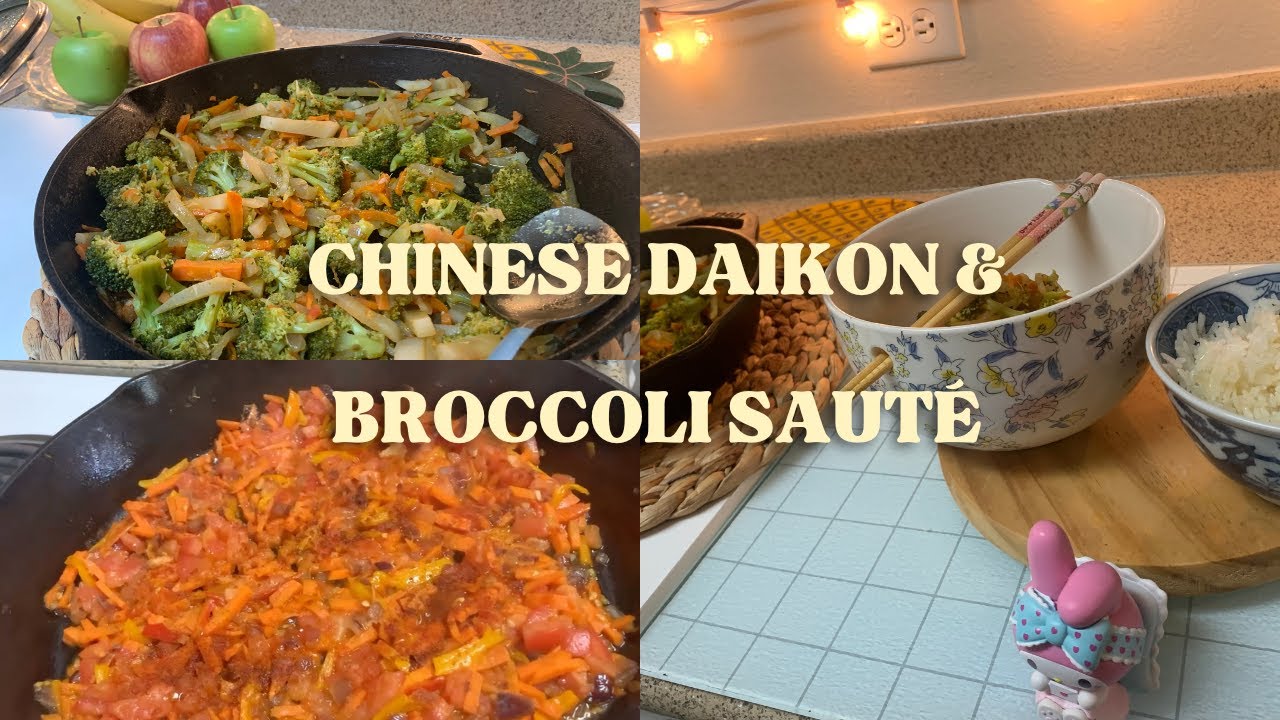 Healthy Chinese Daikon & Broccoli Sauté