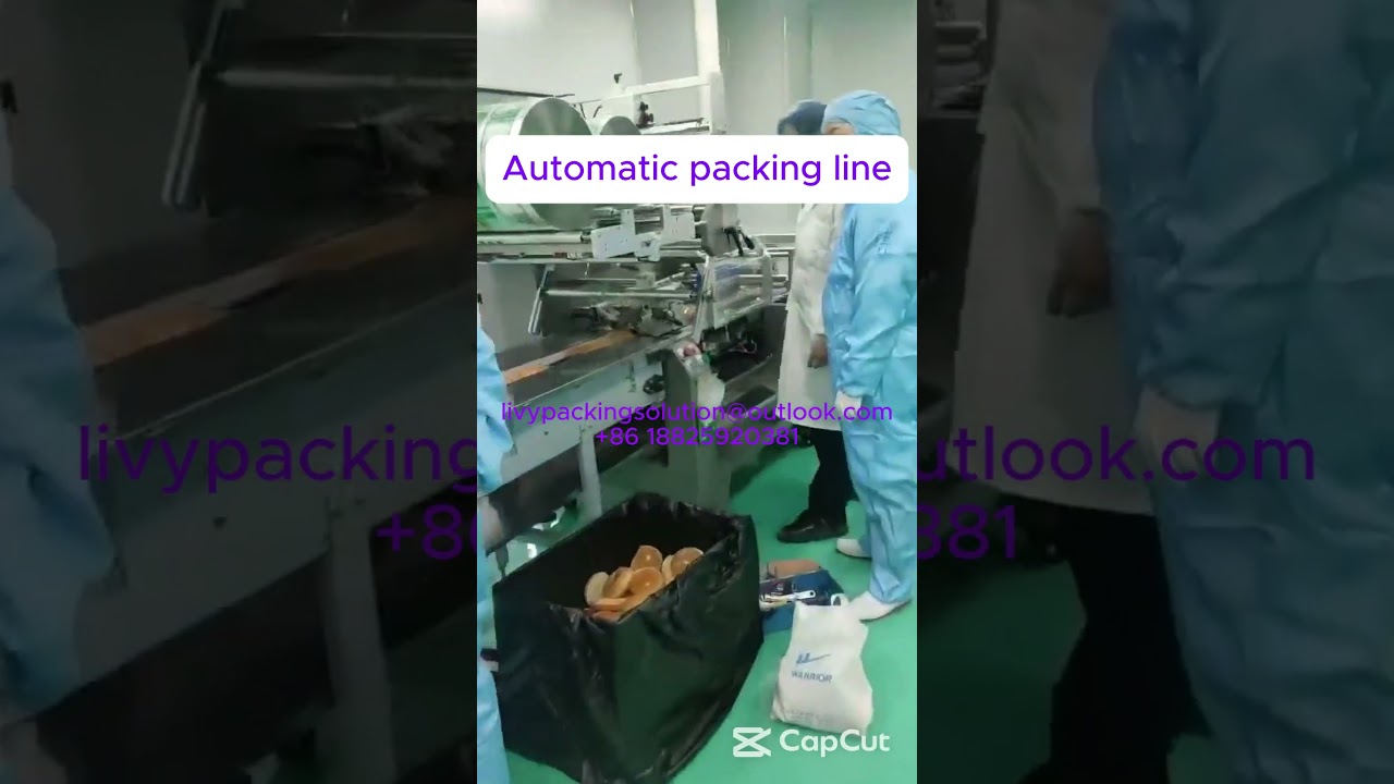 Automatic packing #machine #hamburgerbun #breadpackingmachine #packingmachine #packaging #automation