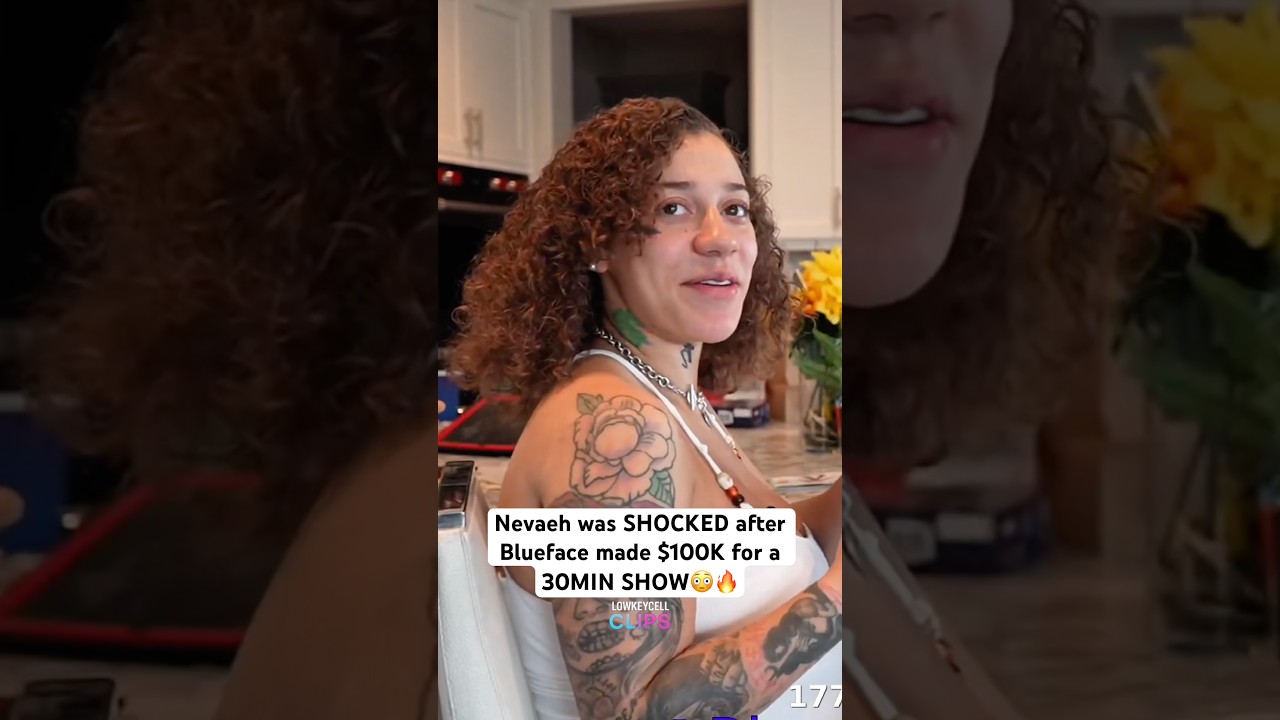 Nevaeh was SHOCKED after Blueface made $100K for a 30MIN SHOW😳🔥 #blueface #ytshorts #fyp