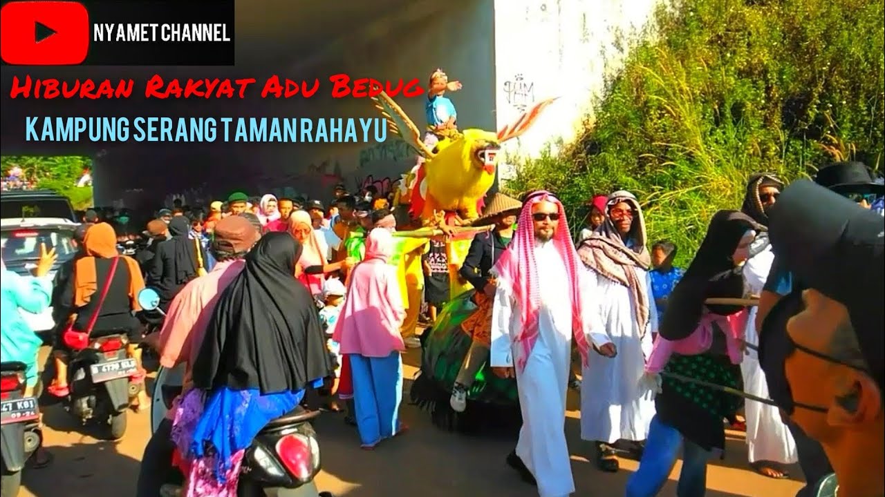Hiburan Rakyat Adu Bedug, Di Kampung Serang Taman Rahayu