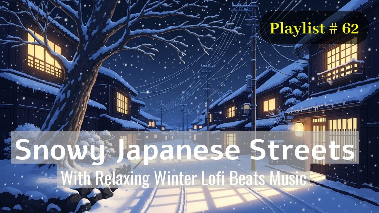[Track 62] Japan Winter Lanterns ❄️ Soft Lofi Beats for Reading, Work & Calm Nights