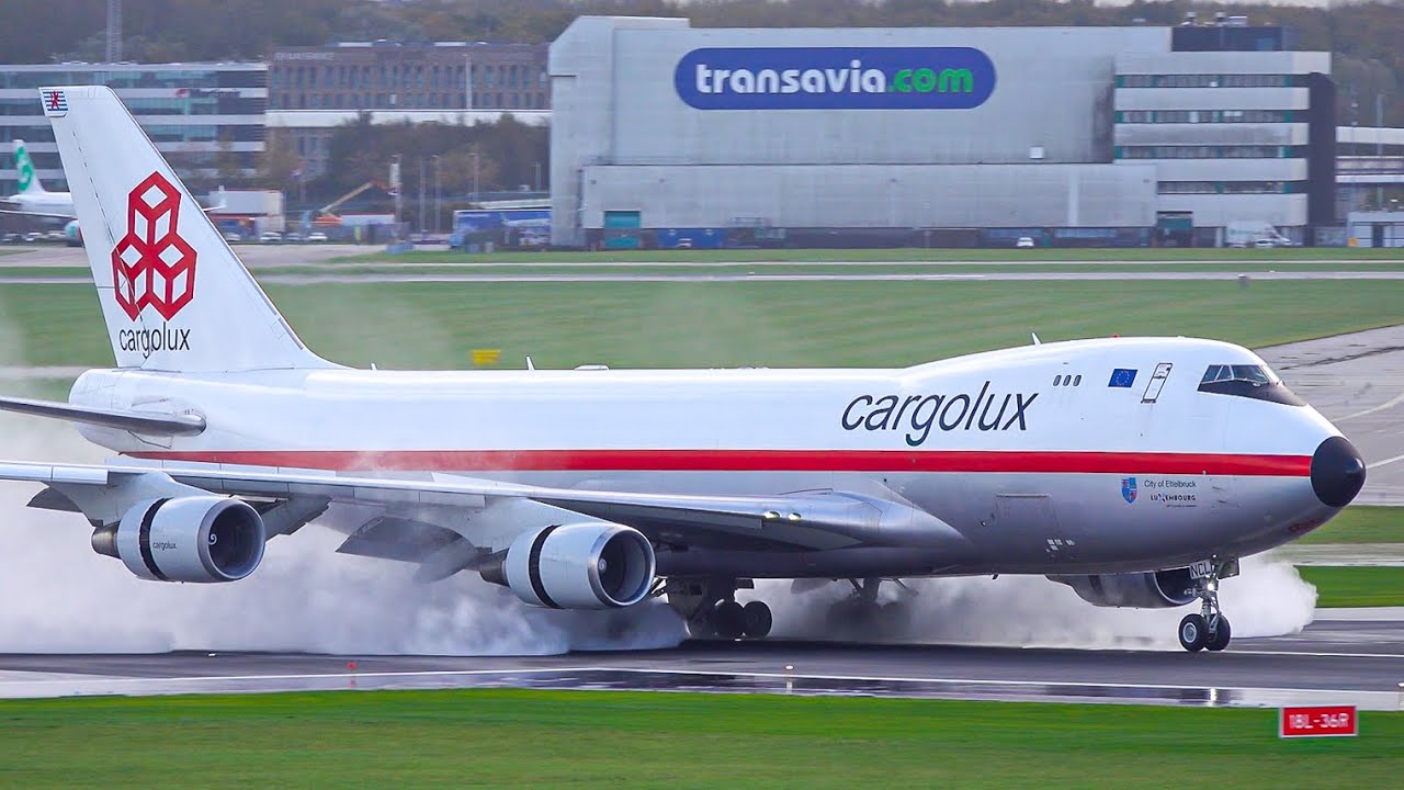 21 DRAMATIC Rain & Wind Landings 🌧️ | Wettest Day of the Year at Amsterdam Schiphol!