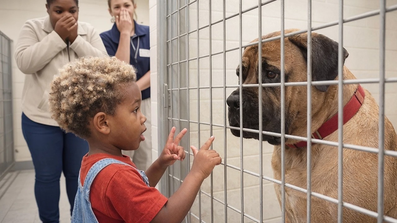 Gehörloser Junge gebärdet „Ich liebe dich“ jedem Hund… Alle ignorieren ihn, bis einer alles ändert