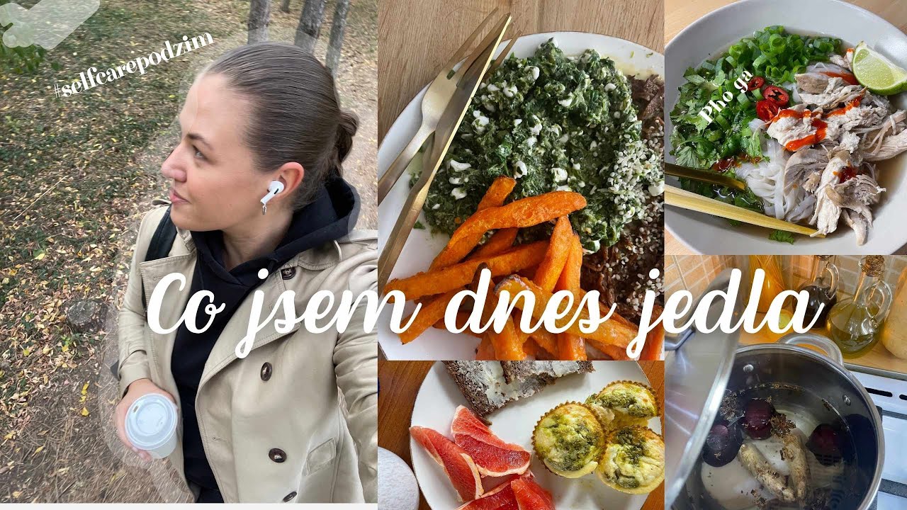 Podzimní 🍂 CO JSEM DNES JEDLA | Vaječné soufflé, hovězí a batátový hranolky a jednoduché Pho Ga 🍜