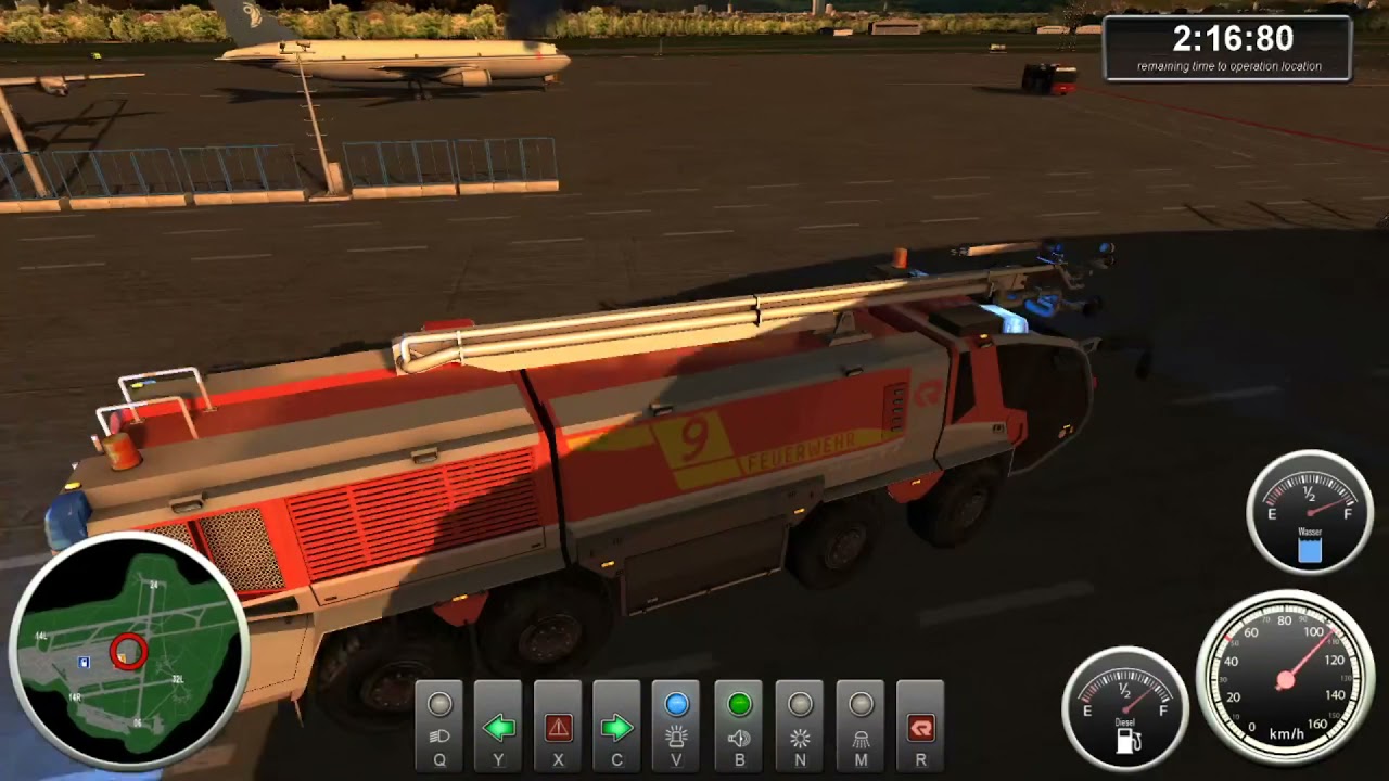 Airport Firefighter simulator (2012) - Another busy day for the Phanter engine. #12