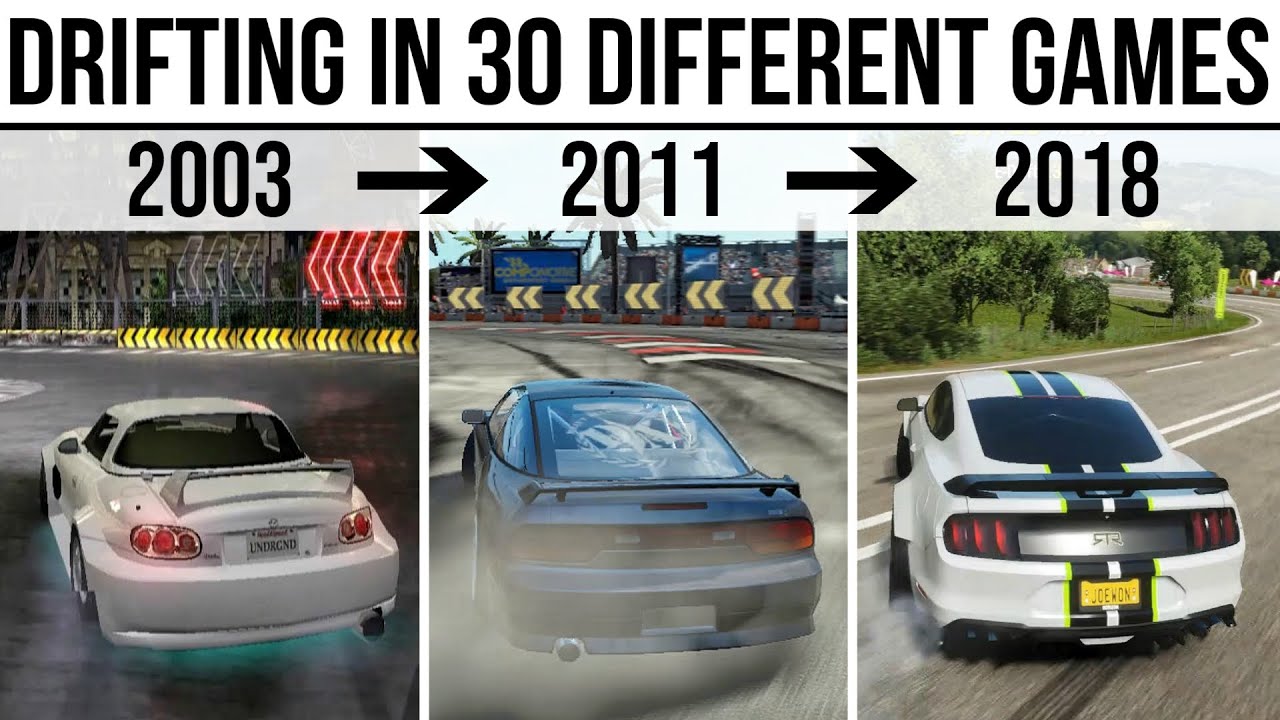 DRIFTING IN 30 DIFFERENT RACING GAMES!!! 2003 - 2020