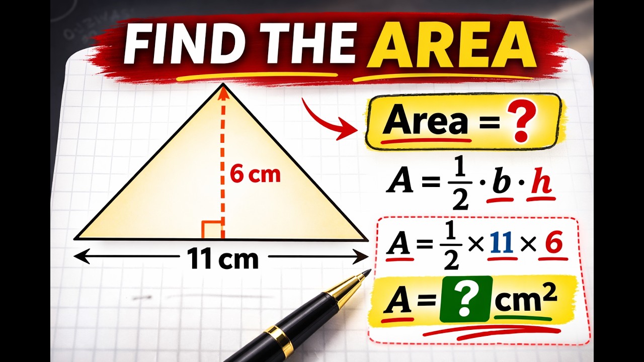 Find the Area of This Triangle | Clear Step-by-Step Solution