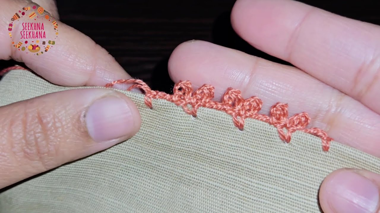 How to make an amazing Crochet border design tutorial/Quresia pillow cover design #crochet #viral