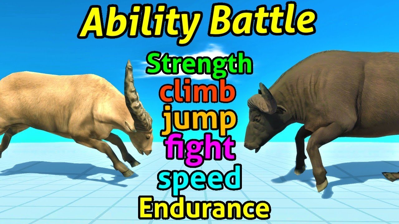 Battle Ability water buffalo vs cape buffalo ARBS animal revolt battle simulator
