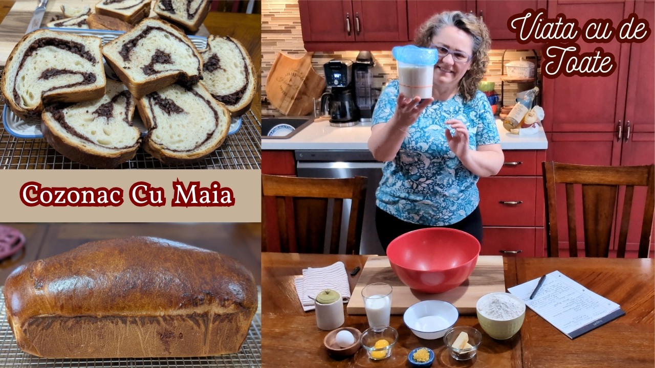 Cozonac cu Maia Naturala - Rețeta detaliata pas cu pas (Sourdough Rolled Sweet Bread)