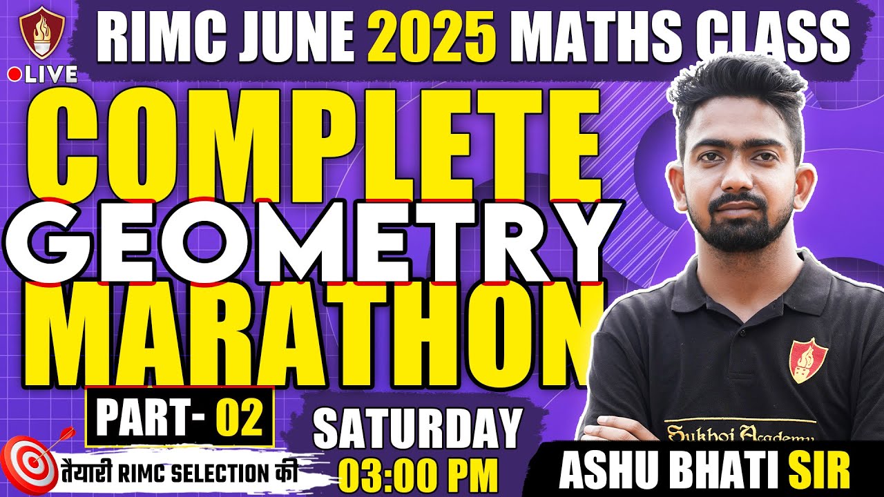 Geometry Maths Marathon | RIMC Maths Entrance Exam 2025