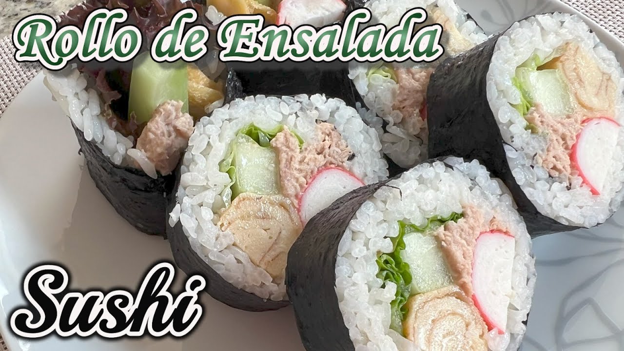 Sushi Rollo de Ensalada 🥢 | Vinagre Casero para Sushi | Delicioso y Saludable