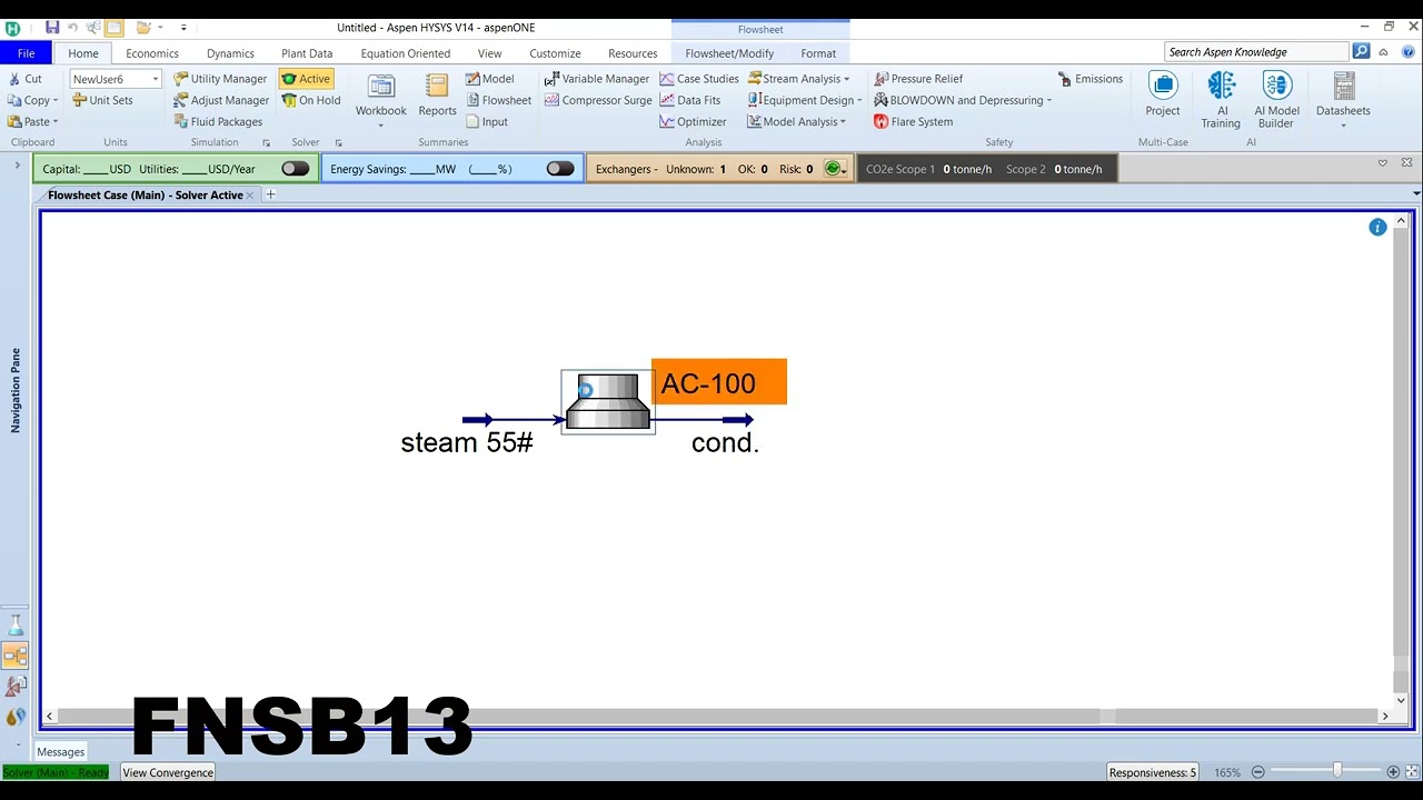 Aspen Hysys 14: Air Cooler Simulation Sizing and Cost Calculation