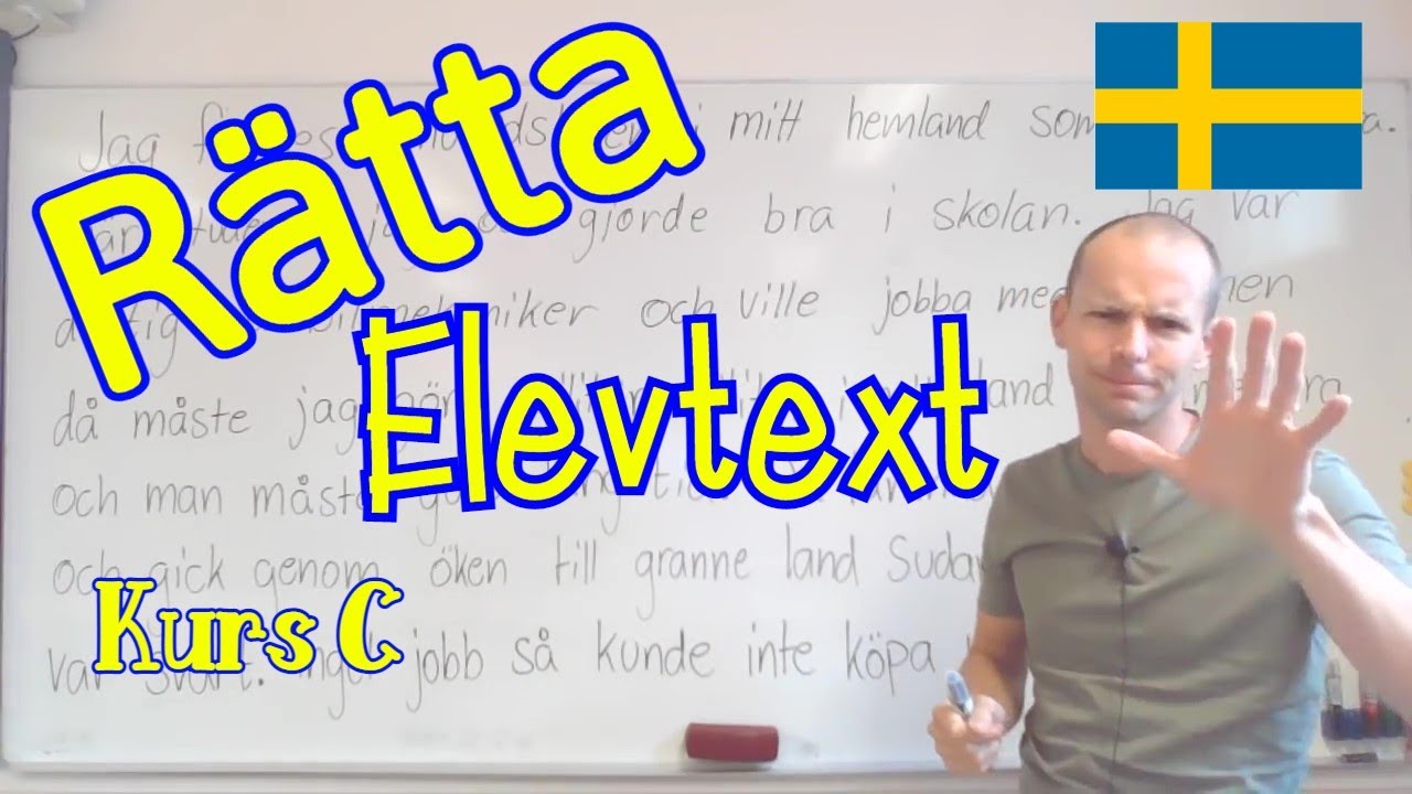 Rätta en elevtext, kurs C (SFI)