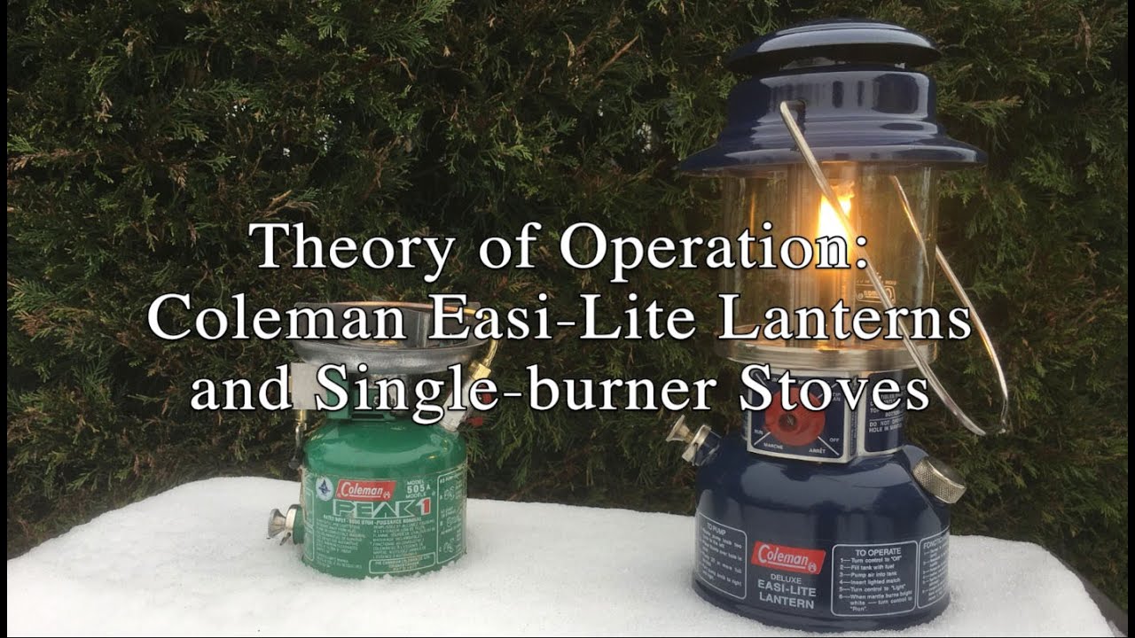 Coleman Easi-Lite Lanterns and Single-burner Stoves: 321, 331, 621, 325, 625, 222, and 505 Series