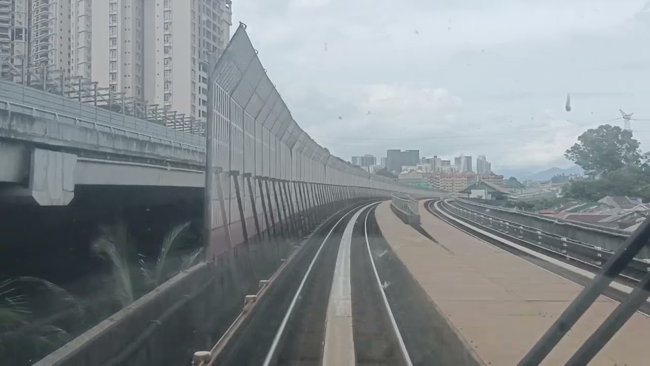 [DCF] LRT KJL - Bombardier Innovia Metro 300 KLAV14 Journey from Ampang Park - Sri Rampai