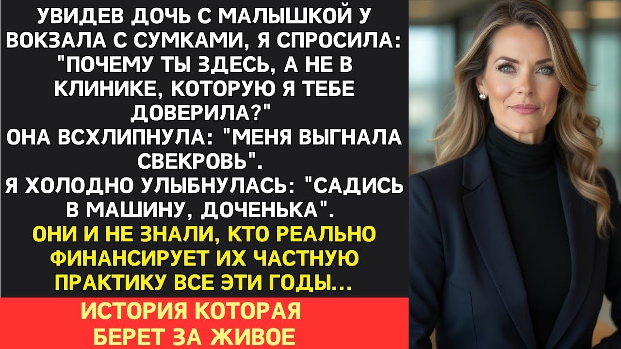Я увидела свою дочь с внучкой на скамейке у вокзала. Узнав, КТО их выгнал, я молча села за руль…
