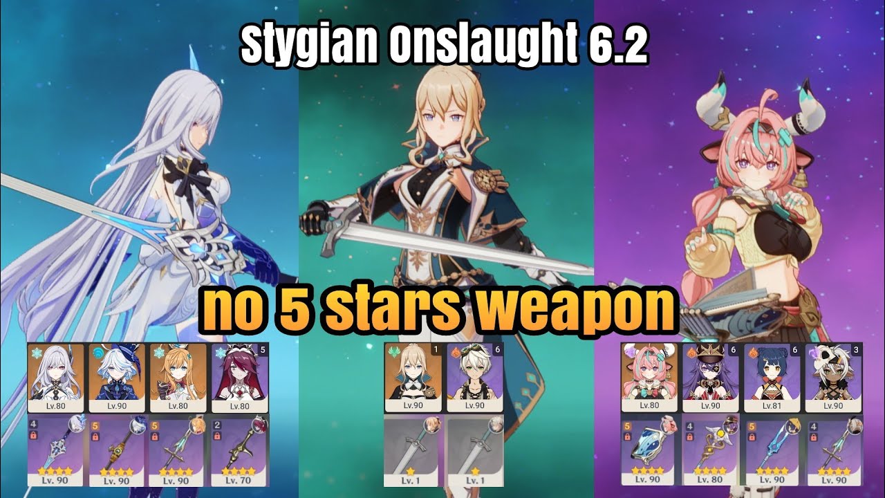Stygian Onslaught 6.2 F2p Fearless | Skirk - Jean ? - Varesa | Genshin Impacto 