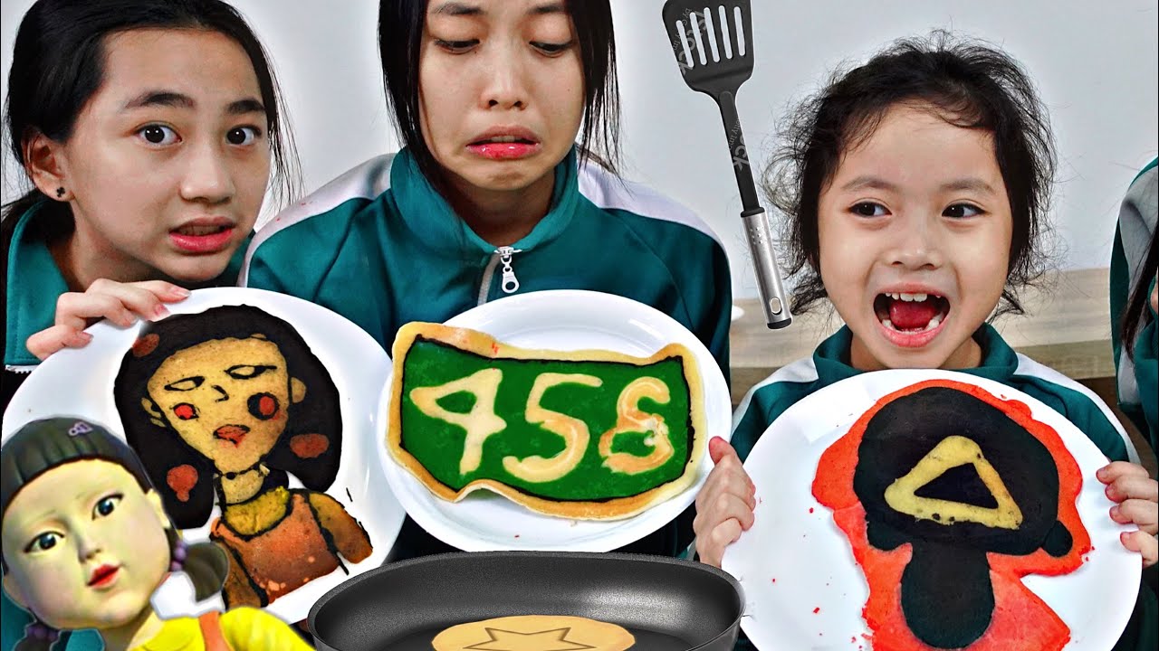 ใยไหม ทำแพนเค้ก สควิดเกมกับพี่ๆ !!  Squid Game  | ใยไหมชวนเล่น