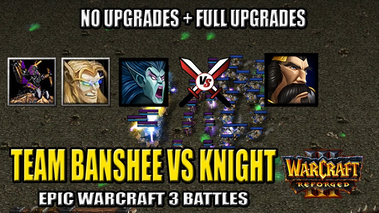 Banshee/ Priest/ Obsidian Statue vs Knight - Warcraft 3